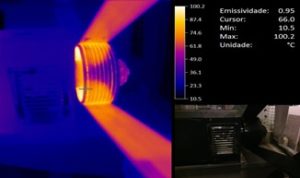 Medição de vibrações e termografia em correias